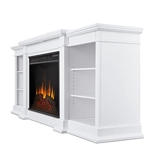 Eliot Grand Media Electric Fireplace In White By Real Flame #TOP4