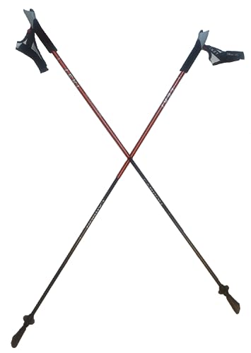 LEKI Nordic Walking Ultra Carbon Alpine Trekking Poles 115cm/46in Orange