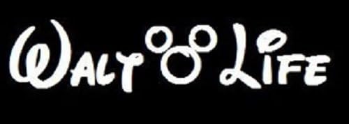 Walt Life 12" Big White Vinyl Car Truck Decal Sticker Disney Kids Fun Cute Adorable Awesome Love