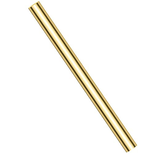 1 Pieces 12 inches 3/4 inch Brass Rods, Sutemribor Brass Solid Round Rod Lathe Bar Stock, 3/4 inch in Diameter, 12 inches in Length