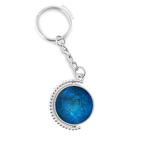 Key ring Sagittaire Nuit étoilée constellation rotatif DIYthinker multicolore