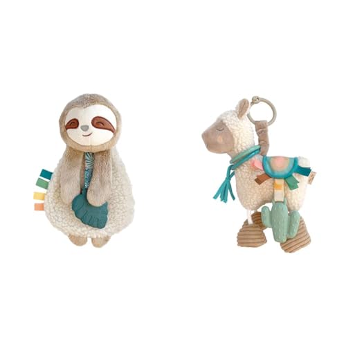 Image of Itzy Ritzy - Itzy Lovey Including Teether, Textured Ribbons & Dangle Arms; Features Crinkle Sound & Link & Love Toy for Stroller, Car Seat or Activity Gym, Features Textured Ribbons