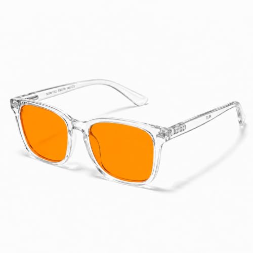 Image of TIJN Blue Light Blocking Glasses Dual AR Coatings Amber Orange Lens for Computer Gaming