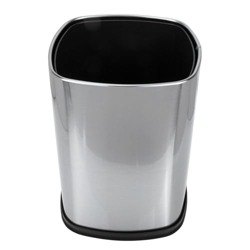 Poubelle de cuisine ouverte et robuste en acier inox avec capacité pratique