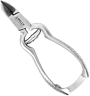 By MILLY German Steel Heavy Duty Toenail Clippers - Trim Thick or Hard Toenails with Medical Grade High Carbon Stainless Steel Toenail Cutter - Professional Podiatrist Toenail Nipper (Silver)