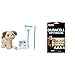 Furreal Friends - Peluche Interactive Pax, Mon Chiot Qui Fait Popo + Duracell - Nouveau Piles alcalines AAA Optimum, 1.5 V LR03 MX2400, Paquet de 4