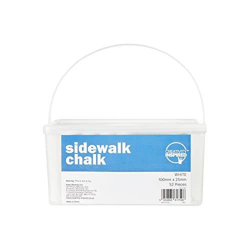scola Jumbo Sidewalk Chalk, Playground Chalk, Children Chalk, 52 White Pieces, Ideal for Craft Projects for Children