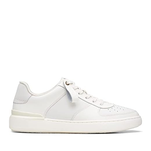 Clarks Courtlite Tie, Zapatillas Hombre, Piel Blanca, 44 EU