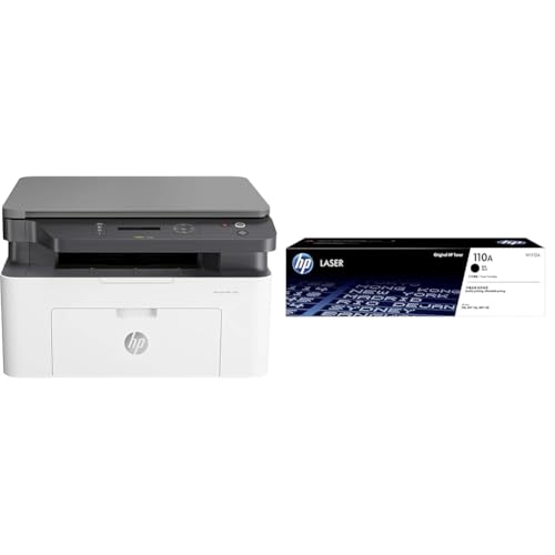 Image of HP Laser MFP 136A, Print, Copy, Scan, 40-Sheet ADF, Monochrome Ethernet, Hi-Speed USB 2.0, Up to 21 Ppm, 150-Sh, Multicolor