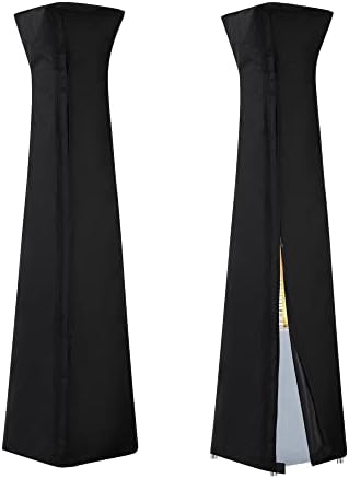 Himal Pyramid Torch Patio Heater Cover,Heavy Duty Fabric with Durable Zipper,Stand-Up Outdoor Waterproof Full Heater Cover,23" L X 23" W X 90" H