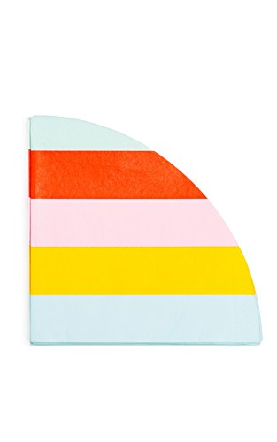 Sugar & Cloth Round Paper Napkins, Rainbow Stripe, 32 Count #TOP1