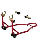 Stabiler Montageständer Motorrad Hinten – Motorrad Aufbockständer 450 Lbs Tragkraft, Höhenverstellbar, u- & l-Schwingenaufnahme, Ideal Für Wartung & Reparatur –Rot