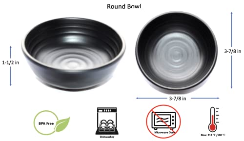 Lucky-Star-Melamine-Round-Snack-Sauce-Dipping-Dishes-Bowls-Cups-3-78-4-oz-Black-40