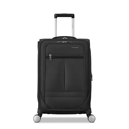 Image of Samsonite Carry-On Soft-Sided Expandable 21-Inch Element Suitcase: Airline Approved for Most Major Airlines, Durable, 360 Spinner Wheels, Adjustable Handle, 2 Front & Side Pocket- Black