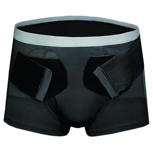 YCYRF Hernia Belts for Men Bilateral/Double Inguinal Groin Hernia Support Truss Underwear Briefs with 2 Removable Compression Pads for Pain Relief Recovery(Medium)