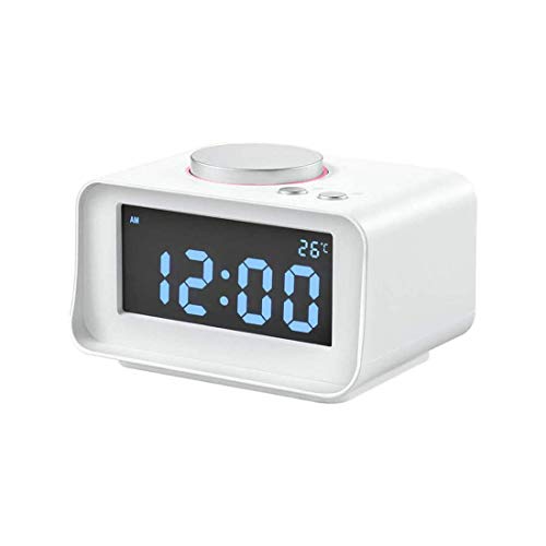 Digitaler Wecker, LCD-Display Bedside Radio Wecker mit Lautsprecher, UKW Radio Lauter Wecker für schwere Schläfer mit Zwei Weck-, AUX In- und