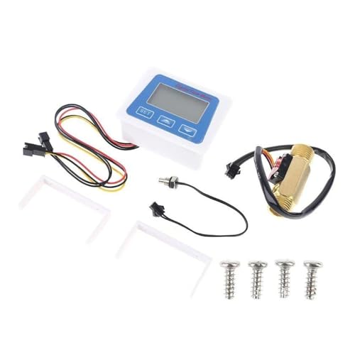 庭のホース散水メーター G1/2インチ 流量センサー + デジタル LCD ディスプレイ メーター 1-30L/分 簡単設置