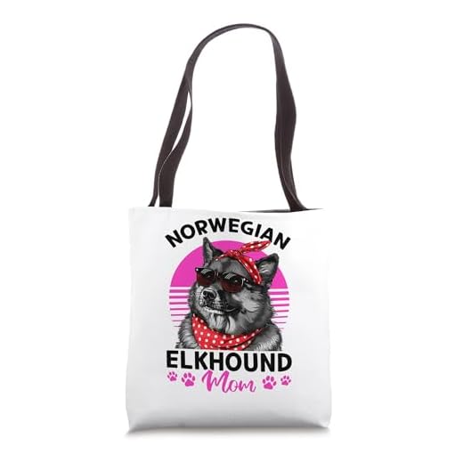 Norwegian Elkhound Dog Breed Norwegian Elkhound Mom Tote Bag