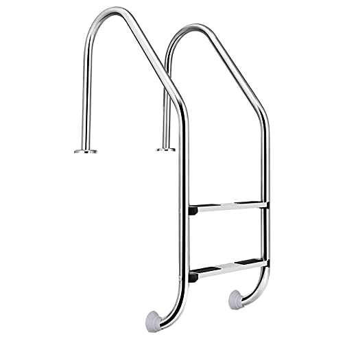 Escalera para piscina de acero inoxidable 2 pasos antideslizante miniatura 1