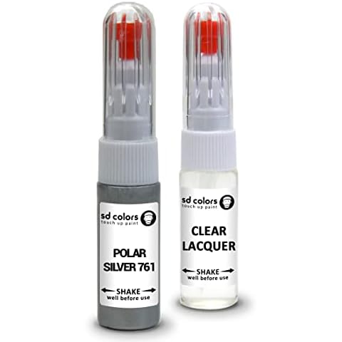 SD COLORS POLAR SILVER 761 compatible with MERCEDES New Touch Up Paint Pen REPAIR KIT 7ML SCRATCH CHIP BRUSH COLOR CODE 761 POLAR SILVER (PAINT+LACQUER) Cover