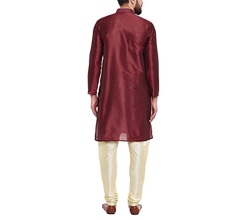Kurta de seda Dupion para hombre ropa tradicional india boda 2