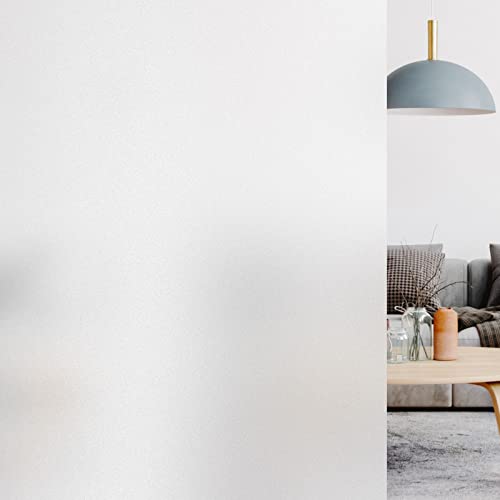 Haton Privacy Window Film, Static Cling Frosted Glass Window Film, Bathroom Opaque Window Clings, Removable Sun Blocking Vinyl Window Stickers For Door Home Office, Non Adhesive, 23.6 X 78.7 Inches #TOP13