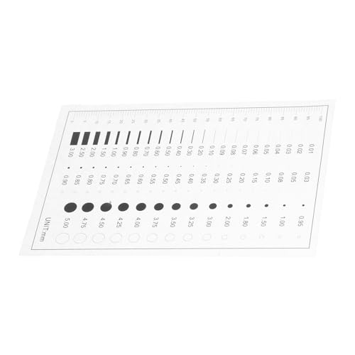 PRETYZOOM Detector Gauge for Point Defect Estimation Chart Line Width Defects Line Width Defect Estimation Measurement Gauge Line Width Defect Detection Tool Line Gauge Measure Ruler The Pet