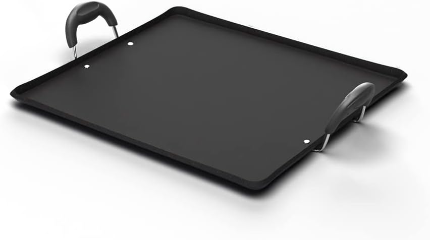 Impex IPT-3334 Nonstick Aluminium Induction Base Pathiri Tawa (Rectangle, 33*34cm, Black)
