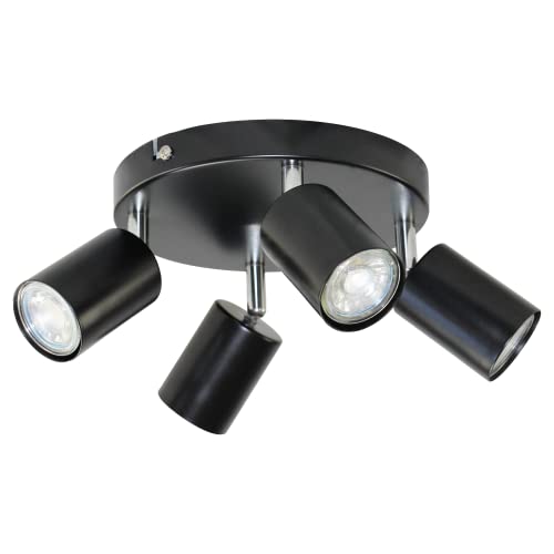 Applique murale et plafonnier GU10 orientable noir pour éclairage salon et cuisine