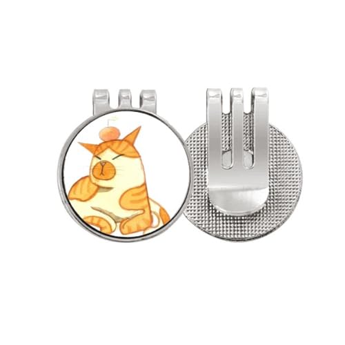 Marker de balle de golf chat orange cadeau idéal pour golfeur