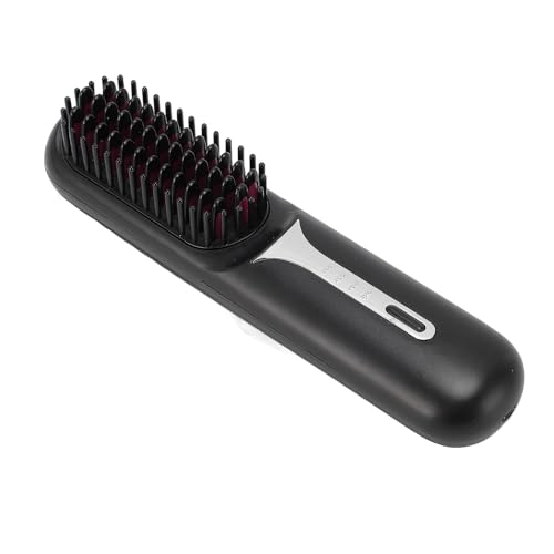 Peine alisador de cabello inalámbrico, cepillo recargable con iones negativos y calentamiento rápido, ideal para uso en casa y viajes, riza y alisa todo tipo de cabello miniatura 6