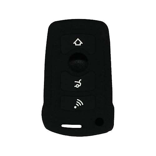 BROVACS Silicone Cover Protector Case Holder Skin Jacket Compatible with BMW 4 Button Smart Remote Key Fob CV4903 Black