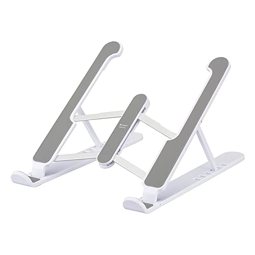 Ohm Denki OA-S01R-W Laptop Stand (6 Levels of Angle Adjustment/Compatible with 11-15.6 Inch Laptops/White)