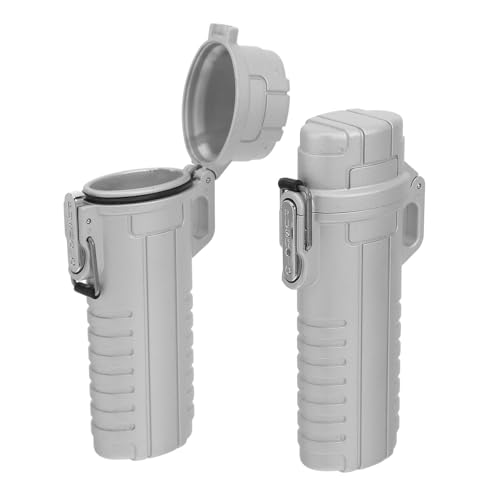 Mipcase 2pcs Protective Lighter Case Sleeve Lightweight Portable Cover for Outdoor Travel Camping Hiking Silver