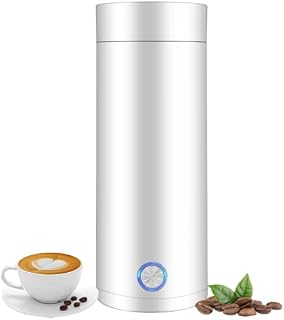 Travel Kettle, Small Portable Electric Water Cup, Lightweight Mini Kettle, 3 in 1 Mini Electric Kettle 400ML Hot Water Boiler Bottle Water Heater for Making Tea, Coffee, Baby Milk and Fast Food