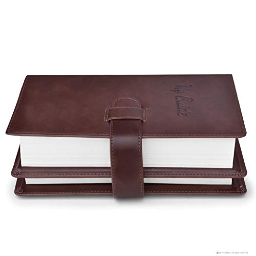 Double AA Big Book Cover & 12 Steps & 12 Traditions | by Galileo | Perfect Gift | Alcoholics Anonymous (My Guide/Brown)