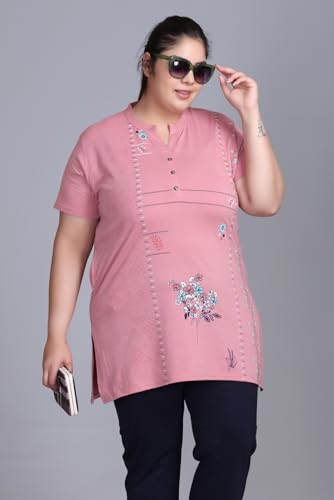 Image of In Love Women's Cotton Blend Plus Size Printed Kurti