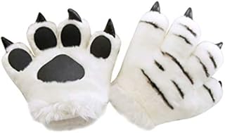 NUOBESTY Animal Paw Glove Plush Furry Claw Glove Mitten Werewolf Wolf Glove Costume Accessorie 1PC