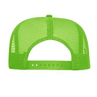 Image of OTTO Neon Polyester Foam Front 5 Panel High Crown Mesh Back Trucker Hat