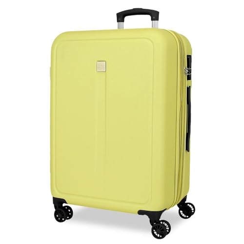 Roll Road Camboya Maleta Grande Amarillo 52x75x30 cms Rígido 4,5kgs Cierre de combinación Lateral ABS 4,5kgs 97L Extensible