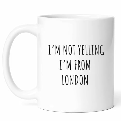 Funny London Mug, UK Culture Coffee Cup, 11oz Ceramic Gift