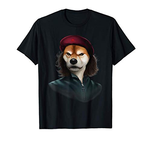 Perro shiba personificado como Che Guevara Camiseta