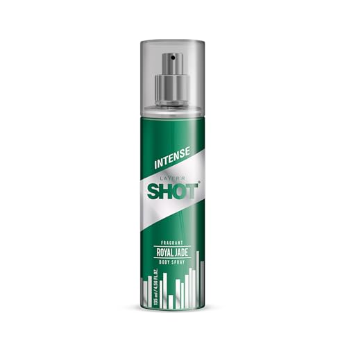 Layer’r Shot Royal Jade Body Spray for Men 135ml | Long-Lasting Premium Green & Fresh Fragrance | Citrus, Herbal & Woody Notes | Everyday Wear | Skin-Friendly & IFRA Certified
