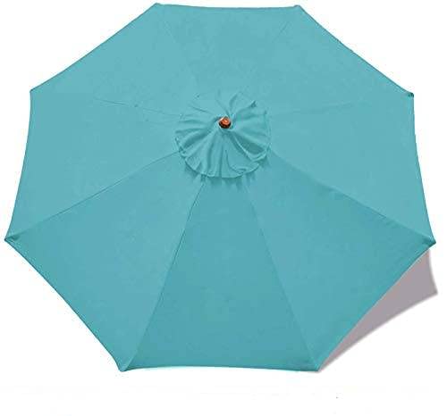 Image of MASTERCANOPY Patio Umbrella 7.5 ft Replacement Canopy for 8 Ribs-Turquoise Canopy Only