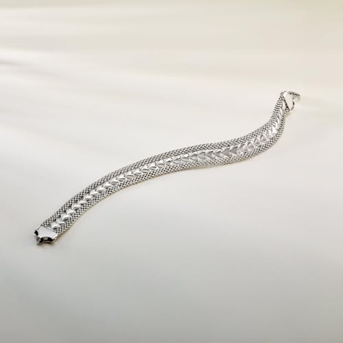 Image of Ross-Simons Italian Silver Heart Motif Bracelet