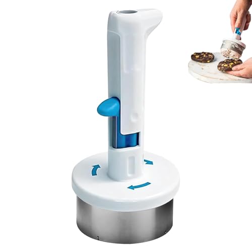 Ice Cream Sandwich Maker Tool, 1 Piece Ice Cream Sandwich Maker Tool, One-Handed Scoop Mold, Kitchen Dessert Tool for Making Sandwich Ice Cream, Kitchen, Dessert Shop, Blue and White