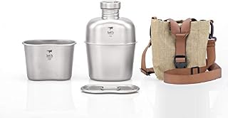 Keith Titanium Ti3060 Canteen Mess Kit - New Ultralight Carrying Pouch