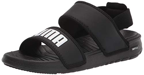PUMA Girls SOFTRIDE Sandal Sport Black White, 6 Big Kid