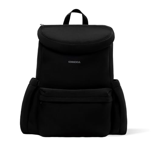Corkcicle Lotus Backpack Cooler Bag - Keeps Drinks Cold All Day - Food Safe Interior - Black