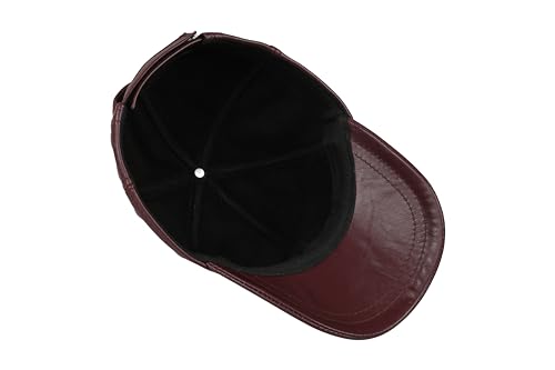 Image of Genuine Leather Unisex Baseball Cap